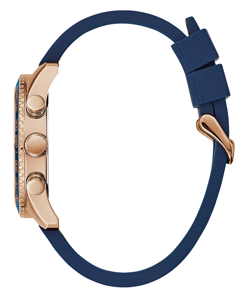  Shop Authentic Guess Fleet Blue Dial Blue Rubber Strap Watch for Men - W0971G3 - Luxxuri