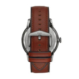  Shop Authentic Fossil Townsman Automatic Skeleton Black Dial Brown Leather Strap Watch for Men - ME3181 - Luxxuri