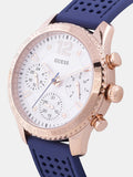  Shop Authentic Guess Marina Multifunction White Dial Blue Rubber Strap Watch for Women - W1025L4 - Luxxuri