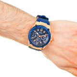  Shop Authentic Guess Legacy Chronograph Blue Dial Blue Rubber Strap Watch For Men - W1049G9 - Luxxuri