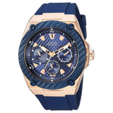  Shop Authentic Guess Legacy Chronograph Blue Dial Blue Rubber Strap Watch For Men - W1049G9 - Luxxuri