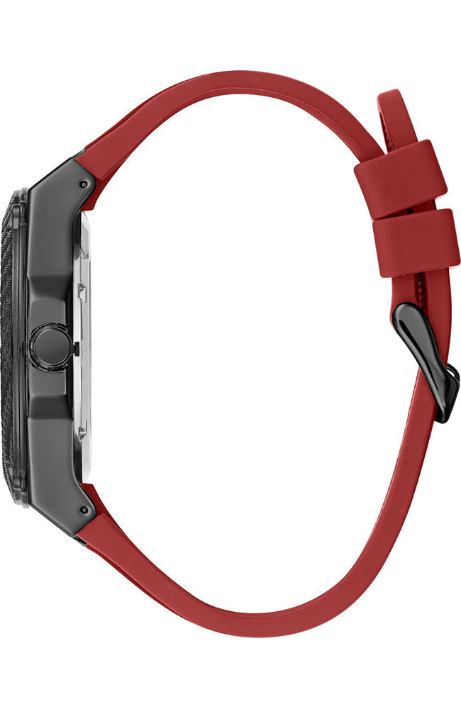  Shop Authentic Guess Legacy Black Dial Red Silicone Strap Watch for Men - W1049G6 - Luxxuri