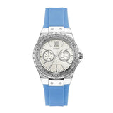  Shop Authentic Guess Limelight Crystals White Dial Blue Rubber Strap Watch for Women - W1053L5 - Luxxuri