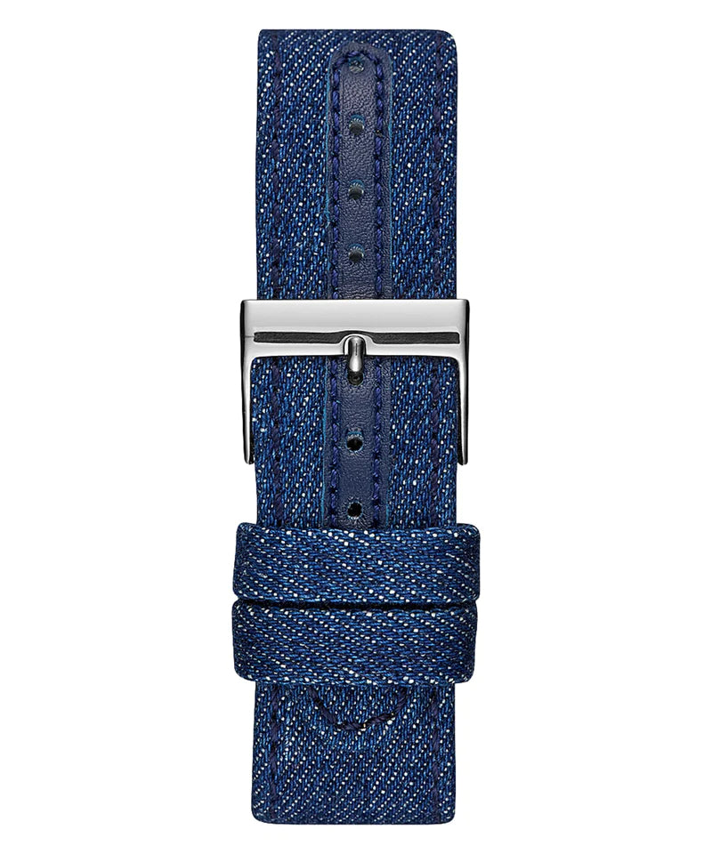  Shop Authentic Guess Legacy Analog Blue Dial Blue Denim Strap Watch for Men - W1058G1 - Luxxuri