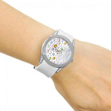  Shop Authentic Guess Wanderlust Crystals Silver Dial White Rubber Strap Watch For Women - W1059L3 - Luxxuri