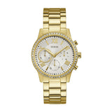  Shop Authentic Guess Solar Chronograph Diamonds White Dial Gold Steel Strap Watch for Women - W1069L2 - Luxxuri