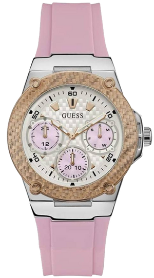  Shop Authentic Guess Zena Quartz White Dial Pink Rubber Strap Watch For Women - W1094L4 - Luxxuri