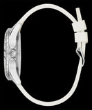  Shop Authentic Guess Swirl Quartz Silver Dial White Silicone Strap Watch for Women - W1096L1 - Luxxuri