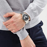  Shop Authentic Guess Odyssey Black Dial Silver Steel Strap Watch For Men - W1107G1 - Luxxuri