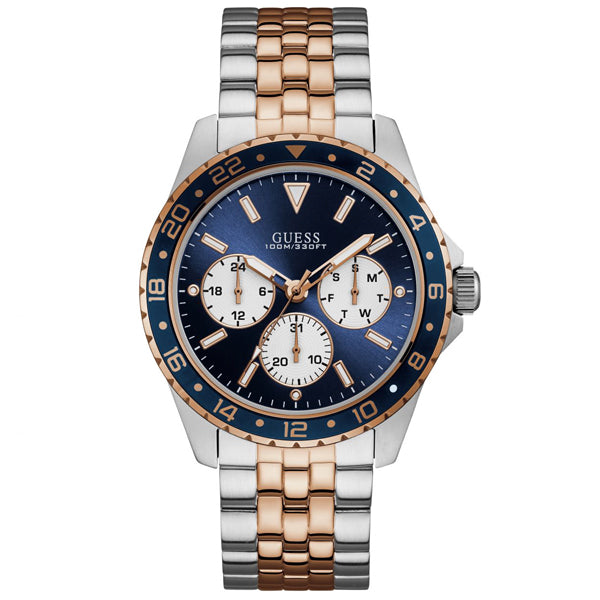  Shop Authentic Guess Odyssey Blue Dial Two Tone Steel Strap Watch For Men - W1107G3 - Luxxuri