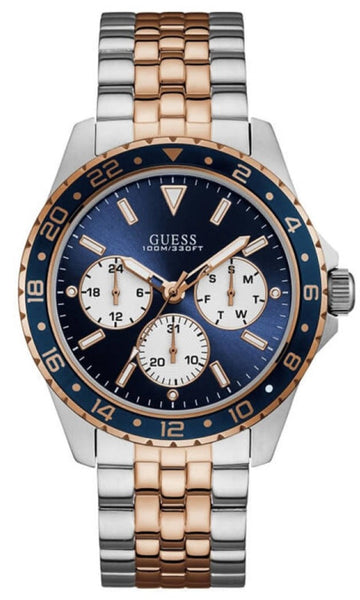  Shop Authentic Guess Odyssey Blue Dial Two Tone Steel Strap Watch For Men - W1107G3 - Luxxuri