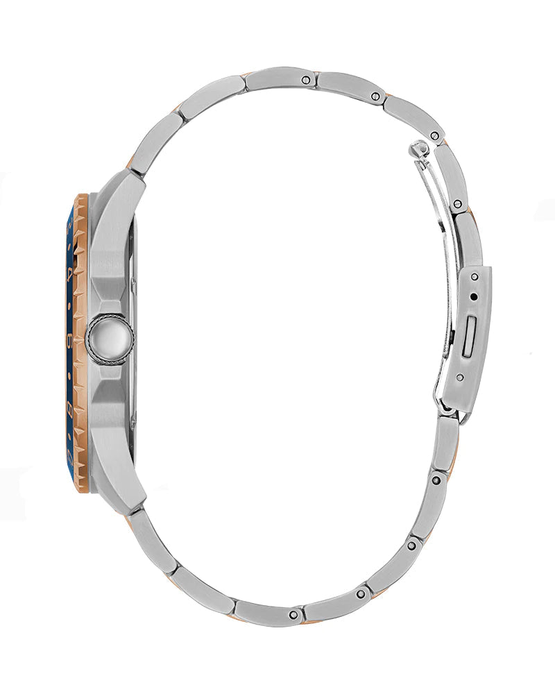  Shop Authentic Guess Odyssey Blue Dial Two Tone Steel Strap Watch For Men - W1107G3 - Luxxuri