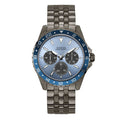  Shop Authentic Guess Odyssey Quartz Blue Dial Gunmetal Steel Strap Watch For Men - W1107G5 - Luxxuri
