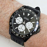  Shop Authentic Guess Odyssey Quartz Black Dial Black Silicone Strap Watch For Men - W1108G3 - Luxxuri