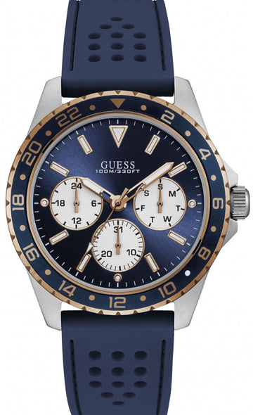  Shop Authentic Guess Odyssey Multifunction Blue Dial Blue Rubber Strap Watch For Men - W1108G4 - Luxxuri