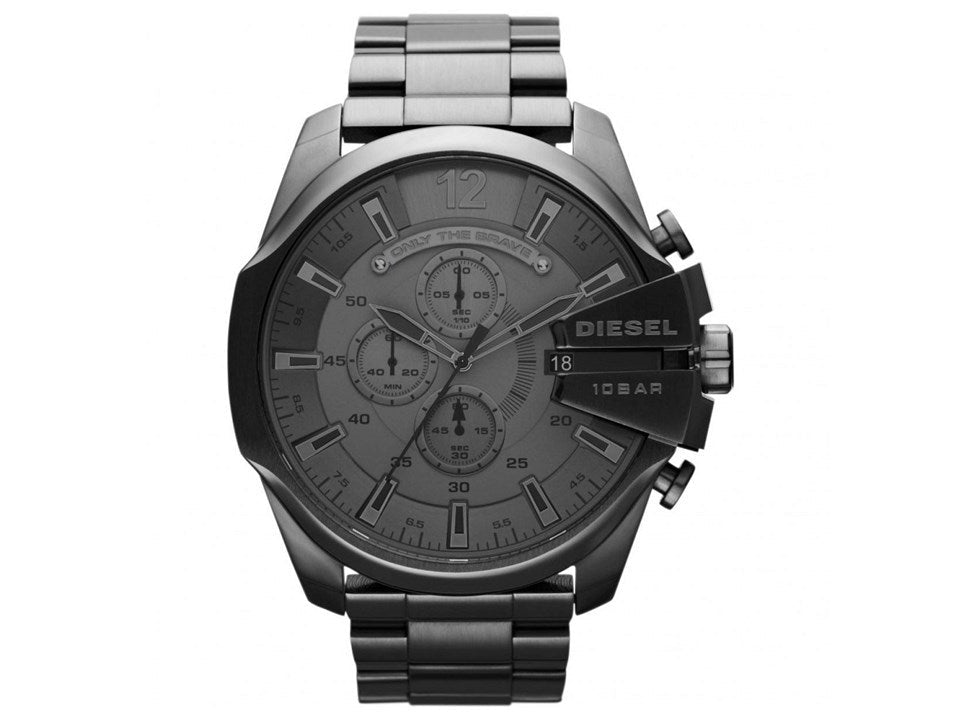 Diesel Mega Chief Chronograph Grey Dial Gunmetal Men's Watch - DZ4282