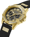  Shop Authentic Guess Frontier Crystals Black Dial Black Silicone Strap Watch For Men - W1132G1 - Luxxuri