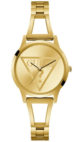  Shop Authentic Guess Lola Quartz Gold Dial Gold Steel Strap Watch For Women - W1145L3 - Luxxuri