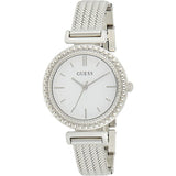  Shop Authentic Guess Quartz Silver Dial Silver Mesh Bracelet Watch For Women - W1152L1 - Luxxuri