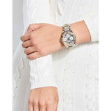  Shop Authentic Guess Frontier Chronograph Crystals Gold Dial Two Tone Steel Strap Watch For Women - W1156L5 - Luxxuri