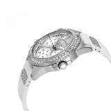  Shop Authentic Guess Frontier Diamonds Silver Dial White Rubber Strap Watch For Women - W1160L4 - Luxxuri