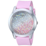  Shop Authentic Guess Crush Crystals Silver Dial Pink Rubber Strap Watch for Women - W1223L1 - Luxxuri