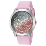  Shop Authentic Guess Crush Crystals Silver Dial Pink Rubber Strap Watch for Women - W1223L1 - Luxxuri