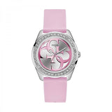  Shop Authentic Guess G-Twist Diamonds Silver Dial Pink Rubber Strap Watch for Women - W1240L1 - Luxxuri