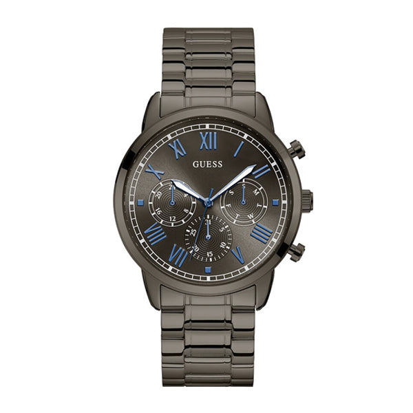  Shop Authentic Guess Hendrix Chronograph Gunmetal Dial Gunmetal Steel Strap Watch for Men - W1309G3 - Luxxuri