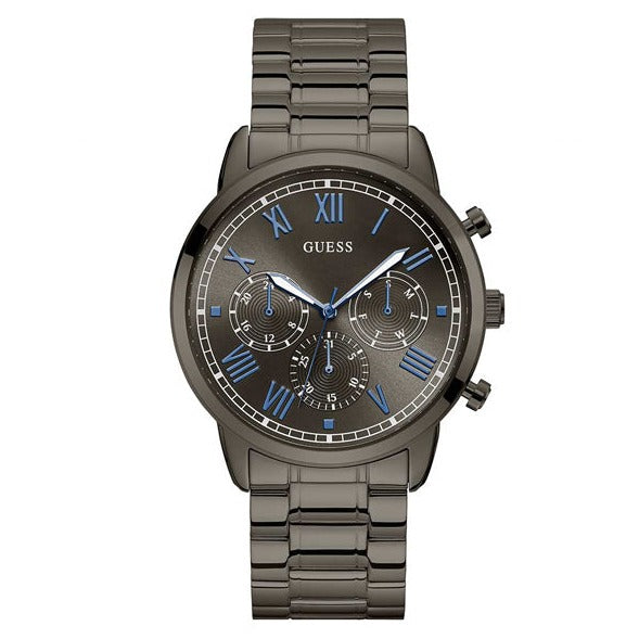  Shop Authentic Guess Hendrix Chronograph Gunmetal Dial Gunmetal Steel Strap Watch for Men - W1309G3 - Luxxuri