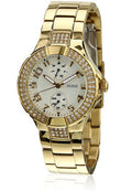  Shop Authentic Guess Mini Prism Diamonds White Dial Gold Steel Strap Watch for Women - W15072L1 - Luxxuri