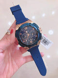  Shop Authentic Guess Genesis Quartz Blue Dial Blue Silicone Strap Watch For Men - W1254G3 - Luxxuri