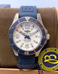  Shop Authentic Breitling Superocean II Automatic 42mm White Dial Blue Rubber Strap Watch for Men - A17366D81A1S2 - Luxxuri
