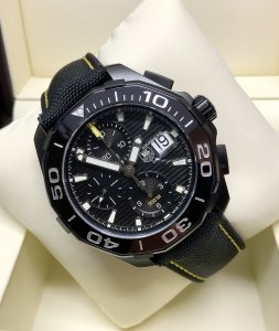  Shop Authentic Tag Heuer Aquaracer PVD Black Dial Watch for Men - CAY218A.FC6361 - Luxxuri