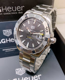  Shop Authentic Tag Heuer Aquaracer Calibre 5 Grey Dial Silver Steel Strap Watch for Men - WBD2113.BA0928 - Luxxuri