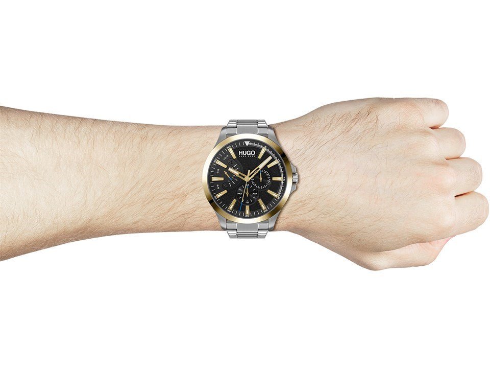  Shop Authentic Hugo Boss Professional Black Dial Two Tone Steel Strap Watch for Men - 1513529 - Luxxuri