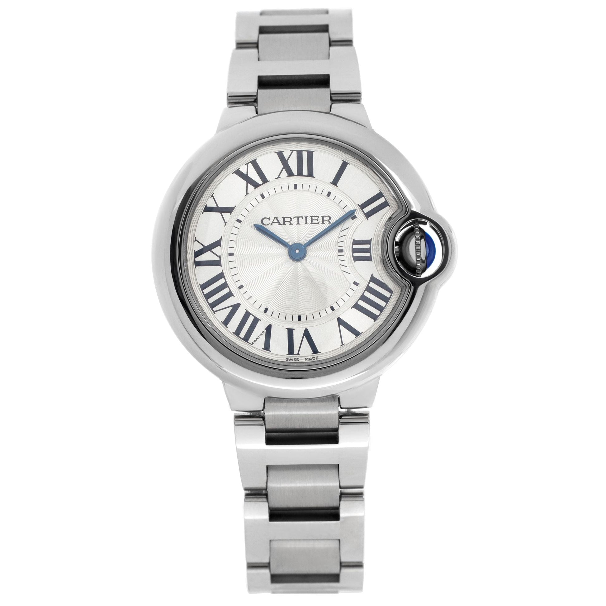  Shop Authentic Cartier Ballen Bleu De Cartier Silver Dial Silver Steel Strap Watch for Women - W6920084 - Luxxuri