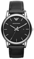  Shop Authentic Emporio Armani Classic Quartz Black Dial Black Leather Strap Watch For Men - AR1692 - Luxxuri