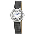  Shop Authentic Cartier Ballon Bleu Silver Dial Black Leather Strap Watch for Women - W69018Z4 - Luxxuri