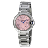  Shop Authentic Cartier Ballon Bleu de Cartier Pink Dial Silver Steel Strap Watch for Women - W6920038 - Luxxuri
