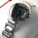  Shop Authentic Cartier Ballon Bleu de Cartier Black Dial Silver Steel Strap Watch for Men - W6920042 - Luxxuri