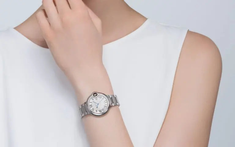  Shop Authentic Cartier Ballon Bleu De Cartier Silver Dial Silver Steel Strap Watch for Women - WSBB0044 - Luxxuri