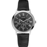  Shop Authentic Guess Wafer Analog Black Dial Black Leather Strap Watch For Men - W70016G1 - Luxxuri