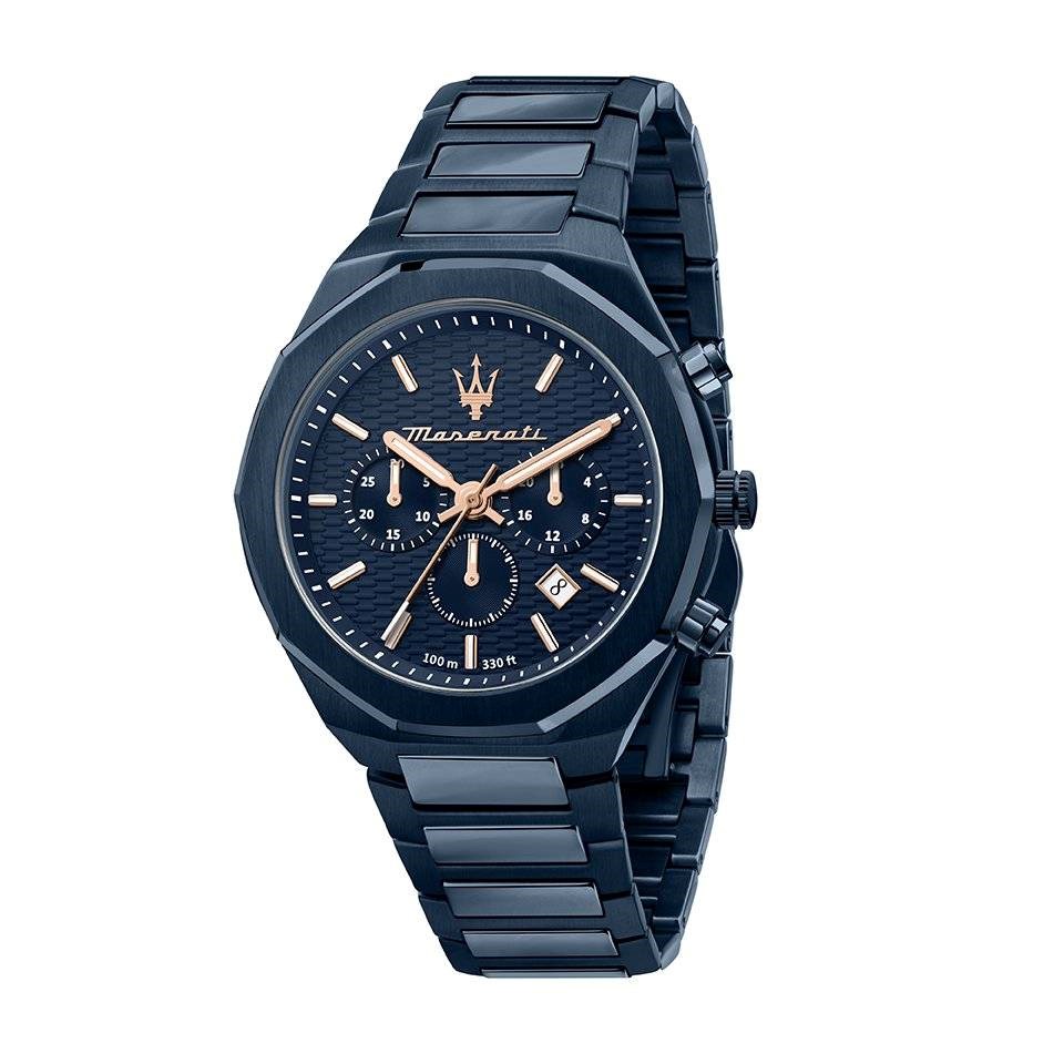  Shop Authentic Maserati Stile Chronograph Blue Dial Blue Steel Strap Watch For Men - R8873642008 - Luxxuri