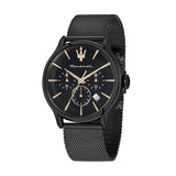  Shop Authentic Maserati Epoca Chronograph Black Dial Black Mesh Strap Watch For Men - R8873618013 - Luxxuri