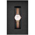  Shop Authentic Daniel Wellington Petite Pressed Melrose White Dial Gold Mesh Bracelet Watch For Women - DW00100447 - Luxxuri