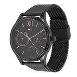  Shop Authentic Tommy Hilfiger Damon Quartz Black Dial Black Mesh Bracelet Watch for Men - 1791420 - Luxxuri