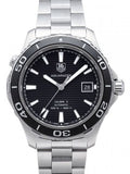  Shop Authentic Tag Heuer Aquaracer Caliber 5 Automatic Black Dial Silver Steel Strap Watch for Men - WAK2110.BA0830 - Luxxuri
