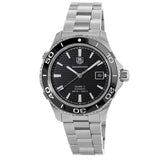  Shop Authentic Tag Heuer Aquaracer Caliber 5 Automatic Black Dial Silver Steel Strap Watch for Men - WAK2110.BA0830 - Luxxuri