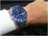  Shop Authentic Tag Heuer Aquaracer Calibre 5 Automatic Blue Dial Silver Steel Strap Watch for Men - WAK2111.BA0830 - Luxxuri